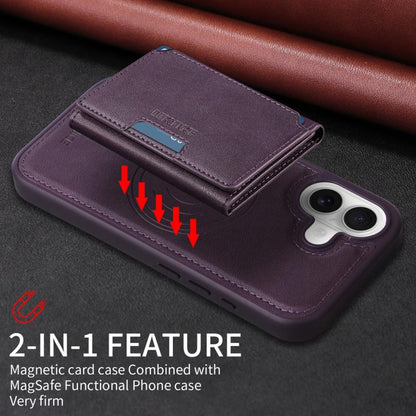 For iPhone 17 BETOPNICE Horizontal Flip Detachable MagSafe Wallet Phone Case(Purple) by BETOPNICE