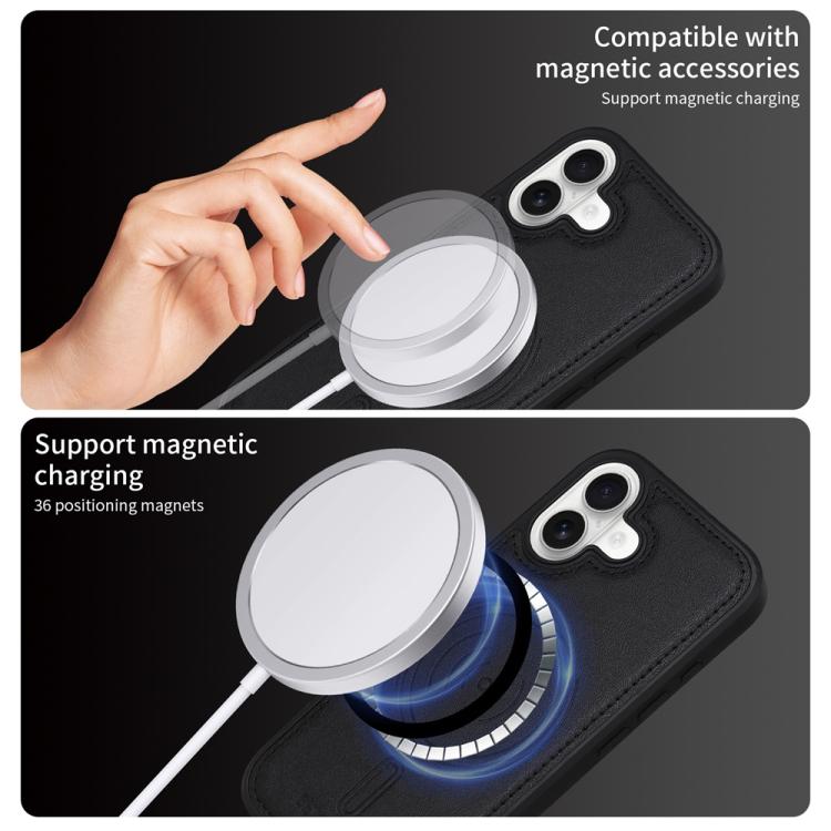 For iPhone 17 BETOPNICE Horizontal Flip Detachable MagSafe Wallet Phone Case(Black) by BETOPNICE