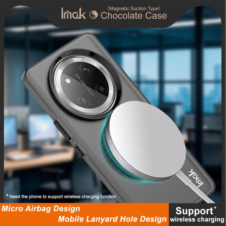 For Honor X60 Pro / X9c IMAK Chocolate Series TPU + PET MagSafe Phone Case(Black) by imak