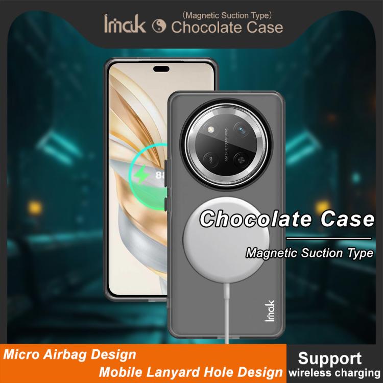For Honor X60 Pro / X9c IMAK Chocolate Series TPU + PET MagSafe Phone Case(Black) by imak