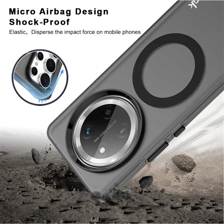 For Honor X60 Pro / X9c IMAK Chocolate Series TPU + PET MagSafe Phone Case(Black) by imak