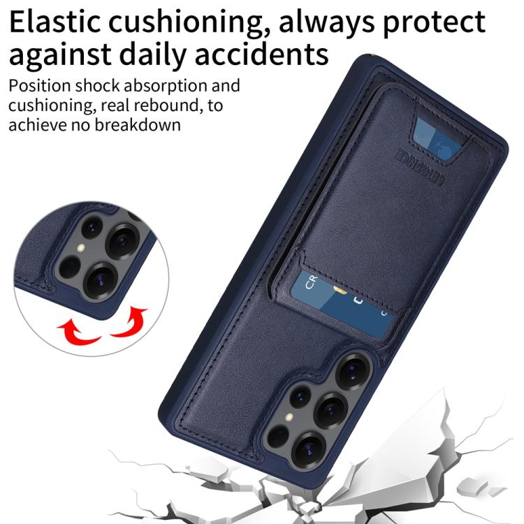 For Samsung Galaxy S25 Ultra 5G BETOPNICE Vertical Flip Detachable MagSafe Wallet Phone Case(Blue) by BETOPNICE