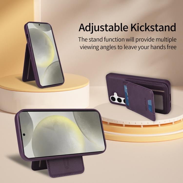 For Samsung Galaxy S24 5G BETOPNICE Vertical Flip Detachable MagSafe Wallet Phone Case(Purple) by BETOPNICE