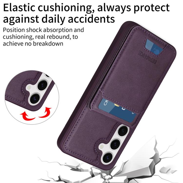 For Samsung Galaxy S24 5G BETOPNICE Vertical Flip Detachable MagSafe Wallet Phone Case(Purple) by BETOPNICE