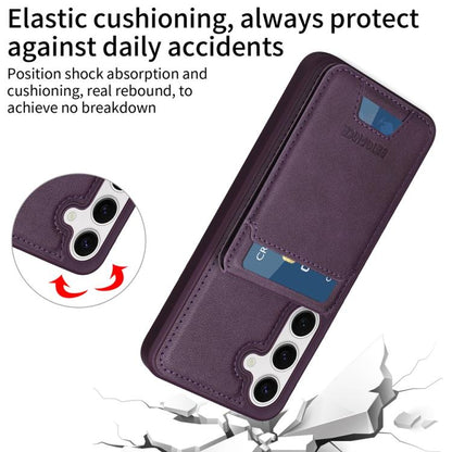 For Samsung Galaxy S24 5G BETOPNICE Vertical Flip Detachable MagSafe Wallet Phone Case(Purple) by BETOPNICE
