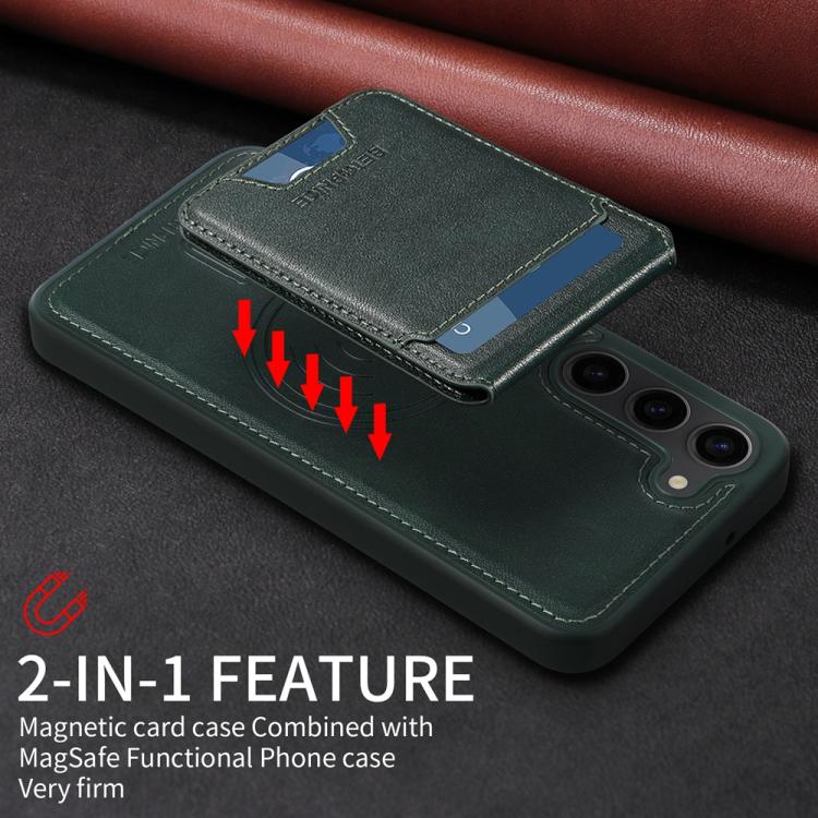 For Samsung Galaxy S23+ 5G BETOPNICE Vertical Flip Detachable MagSafe Wallet Phone Case(Green) by BETOPNICE