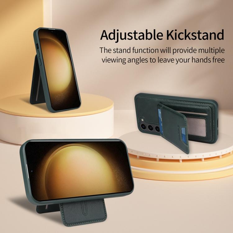 For Samsung Galaxy S23+ 5G BETOPNICE Vertical Flip Detachable MagSafe Wallet Phone Case(Green) by BETOPNICE