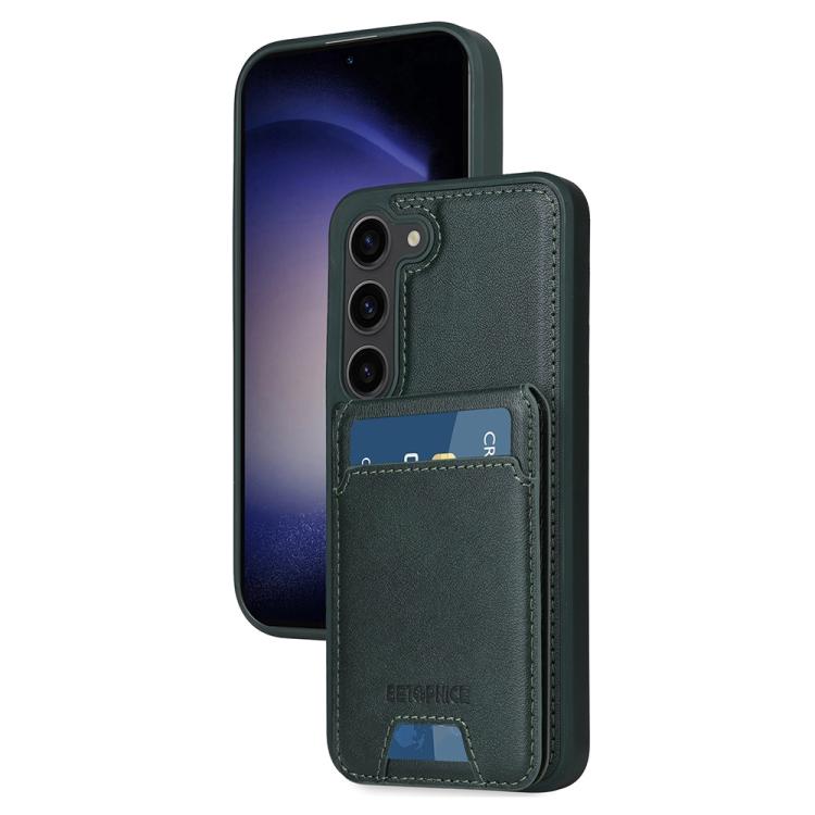 For Samsung Galaxy S23 5G BETOPNICE Vertical Flip Detachable MagSafe Wallet Phone Case(Green) by BETOPNICE