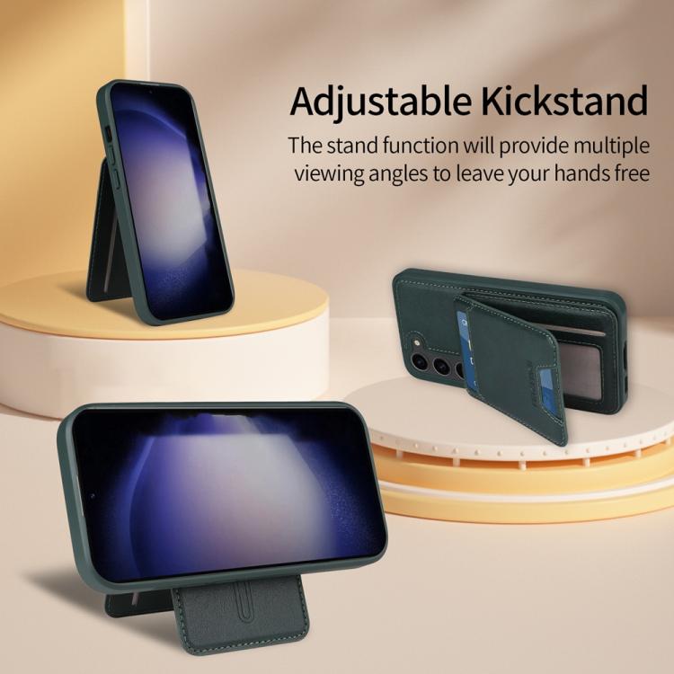 For Samsung Galaxy S23 5G BETOPNICE Vertical Flip Detachable MagSafe Wallet Phone Case(Green) by BETOPNICE