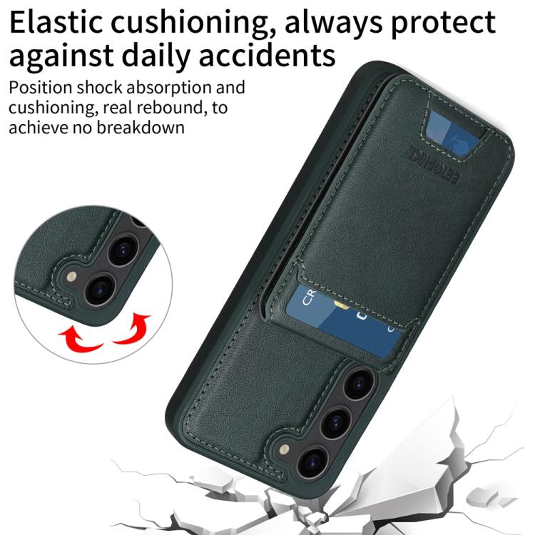 For Samsung Galaxy S23 5G BETOPNICE Vertical Flip Detachable MagSafe Wallet Phone Case(Green) by BETOPNICE