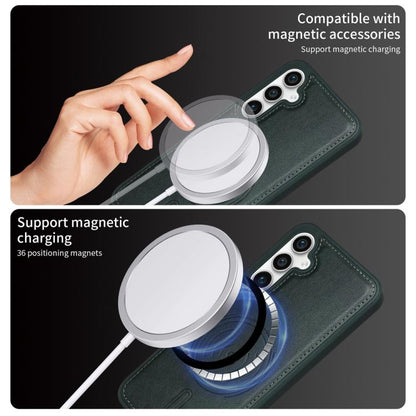 For Samsung Galaxy S23 FE 5G BETOPNICE Vertical Flip Detachable MagSafe Wallet Phone Case(Green) by BETOPNICE