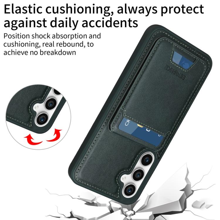 For Samsung Galaxy S23 FE 5G BETOPNICE Vertical Flip Detachable MagSafe Wallet Phone Case(Green) by BETOPNICE