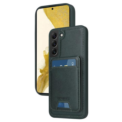 For Samsung Galaxy S22+ 5G BETOPNICE Vertical Flip Detachable MagSafe Wallet Phone Case(Green) by BETOPNICE