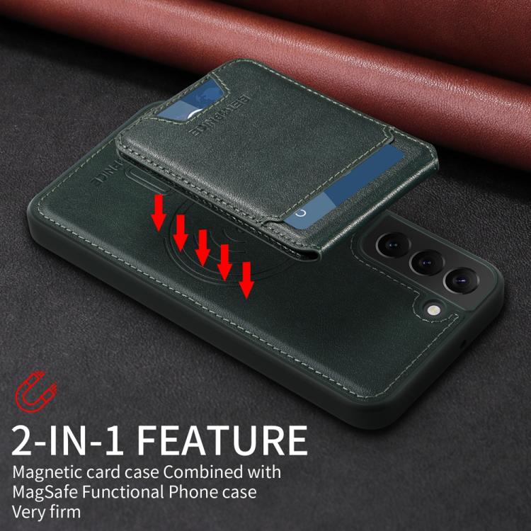 For Samsung Galaxy S22+ 5G BETOPNICE Vertical Flip Detachable MagSafe Wallet Phone Case(Green) by BETOPNICE