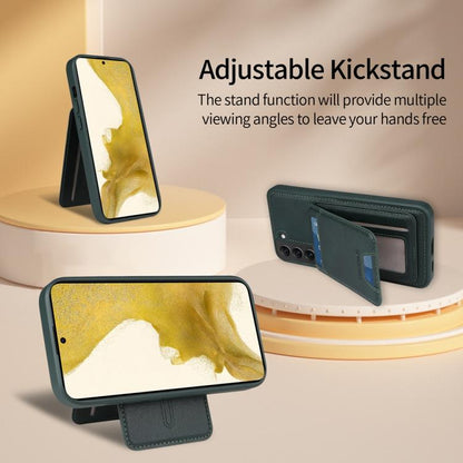 For Samsung Galaxy S22+ 5G BETOPNICE Vertical Flip Detachable MagSafe Wallet Phone Case(Green) by BETOPNICE