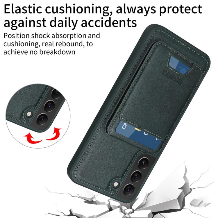 For Samsung Galaxy S22+ 5G BETOPNICE Vertical Flip Detachable MagSafe Wallet Phone Case(Green) by BETOPNICE