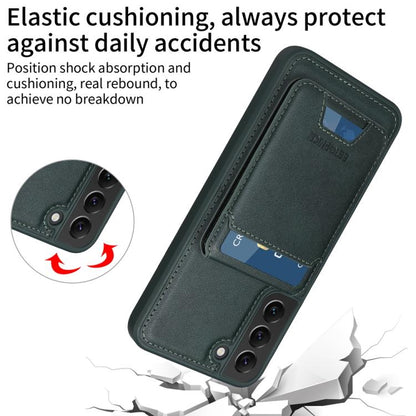 For Samsung Galaxy S22+ 5G BETOPNICE Vertical Flip Detachable MagSafe Wallet Phone Case(Green) by BETOPNICE