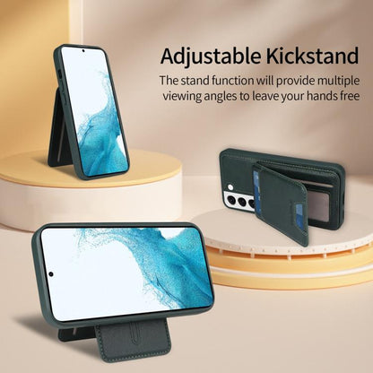 For Samsung Galaxy S22 5G BETOPNICE Vertical Flip Detachable MagSafe Wallet Phone Case(Green) by BETOPNICE