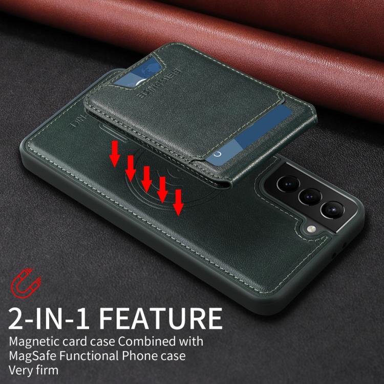 For Samsung Galaxy S21+ 5G BETOPNICE Vertical Flip Detachable MagSafe Wallet Phone Case(Green) by BETOPNICE