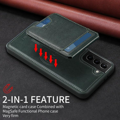For Samsung Galaxy S21+ 5G BETOPNICE Vertical Flip Detachable MagSafe Wallet Phone Case(Green) by BETOPNICE