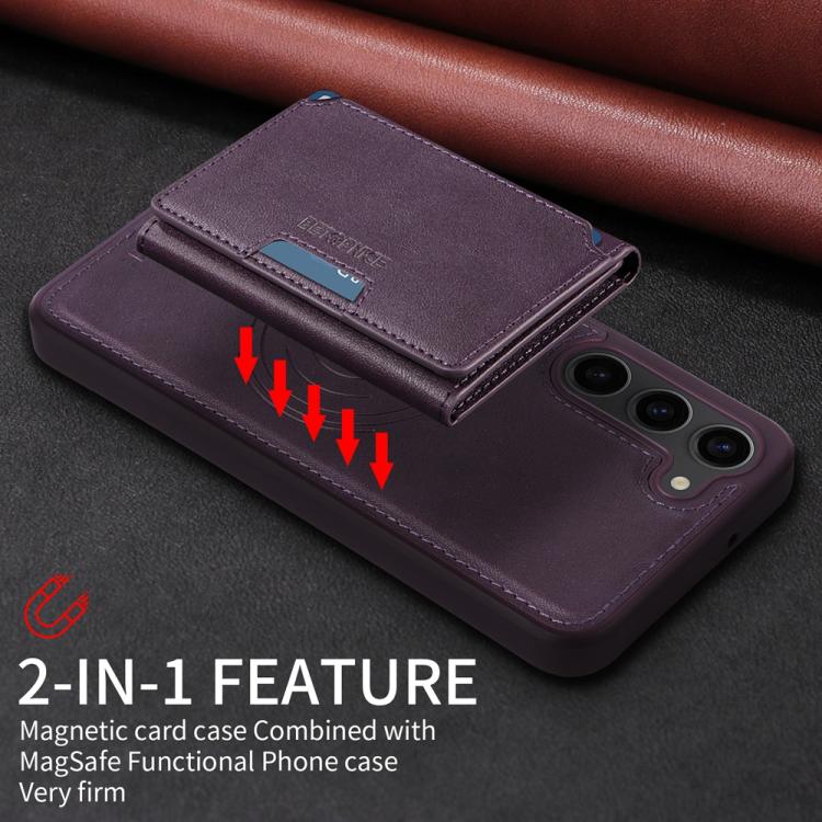For Samsung Galaxy S23+ 5G BETOPNICE Horizontal Flip Detachable MagSafe Wallet Phone Case(Purple) by BETOPNICE