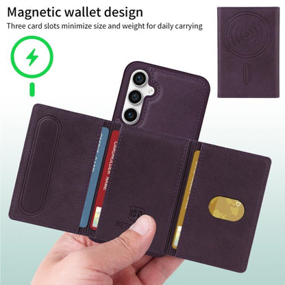 For Samsung Galaxy S23 FE 5G BETOPNICE Horizontal Flip Detachable MagSafe Wallet Phone Case(Purple) by BETOPNICE