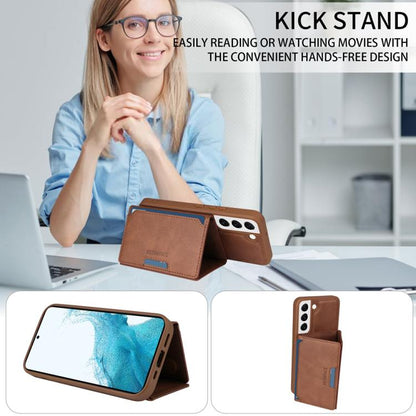 For Samsung Galaxy S22 5G BETOPNICE Horizontal Flip Detachable MagSafe Wallet Phone Case(Brown) by BETOPNICE