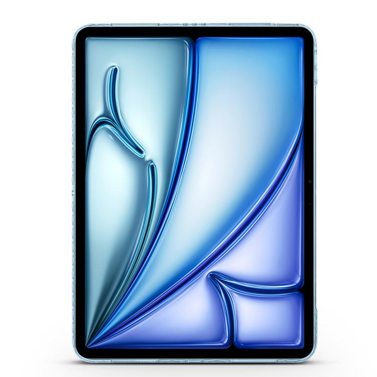 For iPad 2025 / 2022 Folding Magnetic Holder Acrylic Leather Back Tablet Case(Sky Blue) by bashfashion