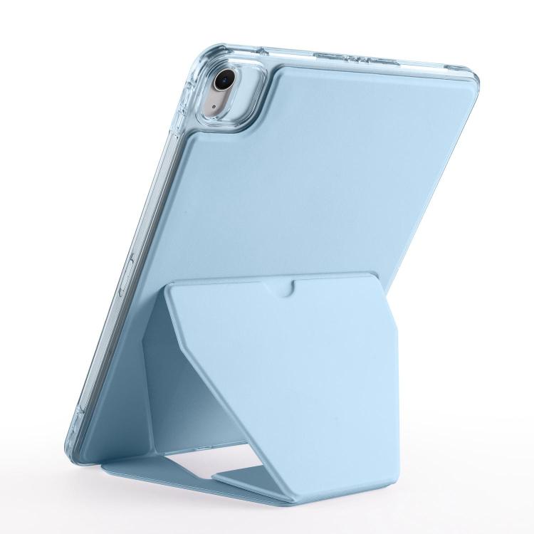 For iPad mini 2024 / mini 6 Folding Magnetic Holder Acrylic Leather Back Tablet Case(Sky Blue) by bashfashion