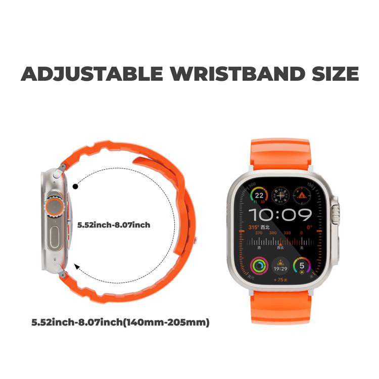 For Apple Watch 42mm / 41mm / 40mm / 38mm Solid Color Reverse Buckle Fluororubber Watch Band(Yellow) by bashfashion