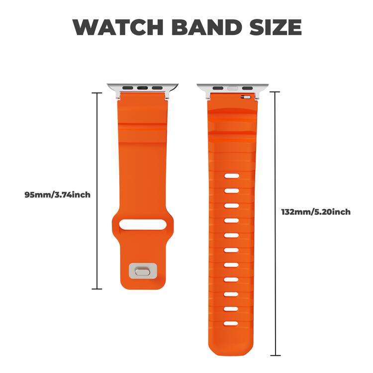 For Apple Watch 42mm / 41mm / 40mm / 38mm Solid Color Reverse Buckle Fluororubber Watch Band(Yellow) by bashfashion