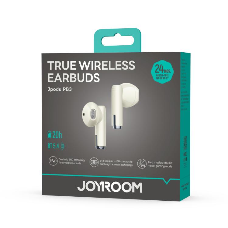 JOYROOM Jpods JR-PB3 True Wireless Earphones(Beige) by JOYROOM
