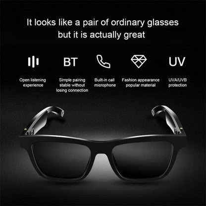 E10 Smart Audio Bluetooth Glasses, Style: Button Style(Transparent) by bashfashion