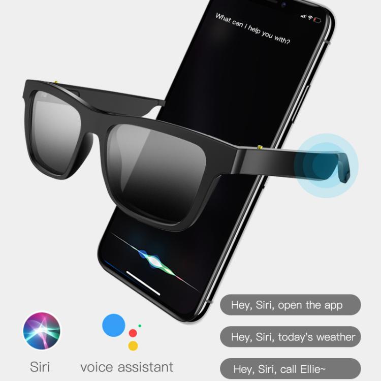 E10 Smart Audio Bluetooth Glasses, Style: Button Style(Transparent) by bashfashion