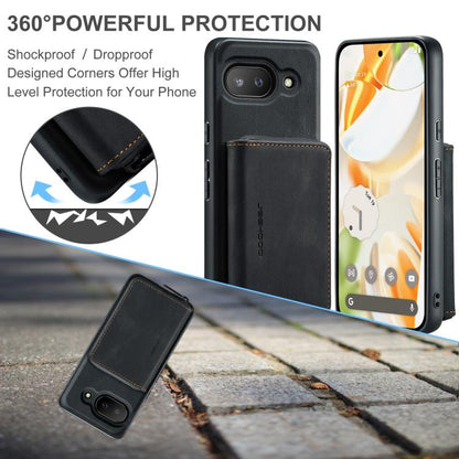 For Google Pixel 9a JEEHOOD J02 Magnetic Zipper Horizontal Flip Leather Phone Case(Black) by JEEHOOD