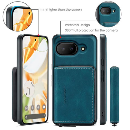 For Google Pixel 9a JEEHOOD J02 Magnetic Zipper Horizontal Flip Leather Phone Case(Blue) by JEEHOOD