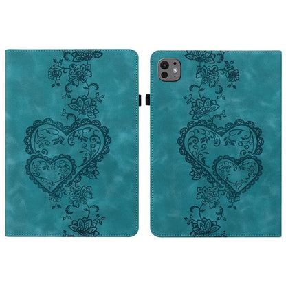For iPad Pro 11 2025 / 2024 Love Hearts Embossed Leather Smart Tablet Case(Green) by bashfashion