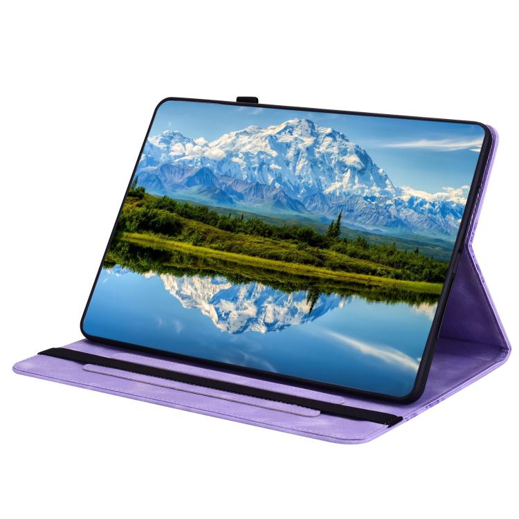 For iPad 10.2 2021 / Air 10.5 Love Hearts Embossed Leather Smart Tablet Case(Purple) by bashfashion