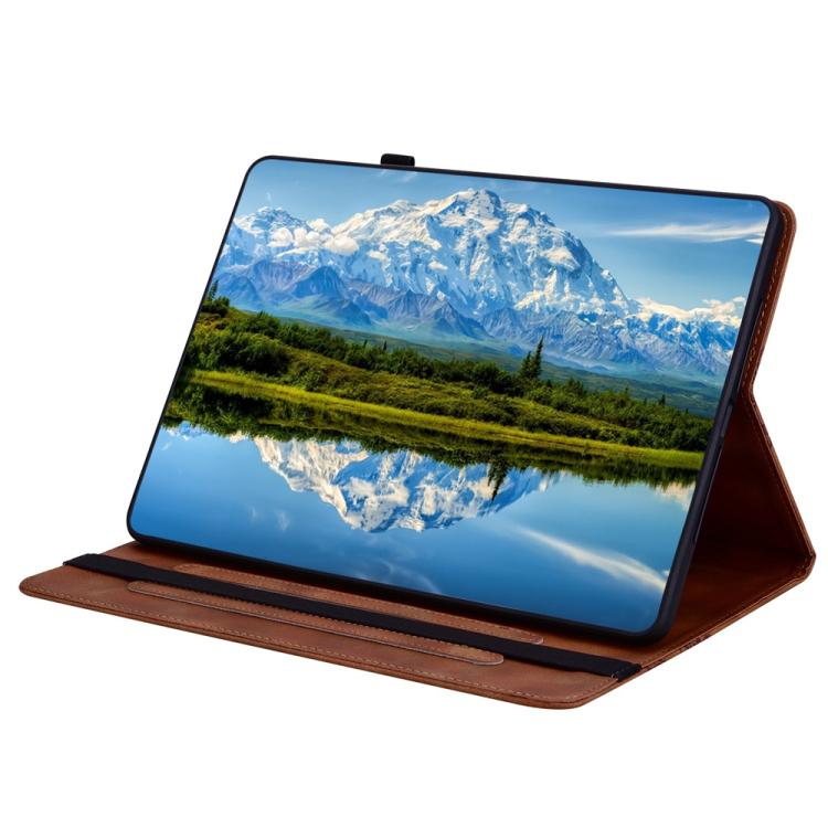 For Lenovo Tab Plus Love Hearts Embossed Leather Tablet Case(Brown) by bashfashion