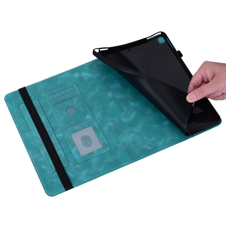 For Samsung Galaxy Tab A 9.7 T550 Love Hearts Embossed Leather Smart Tablet Case(Green) by bashfashion