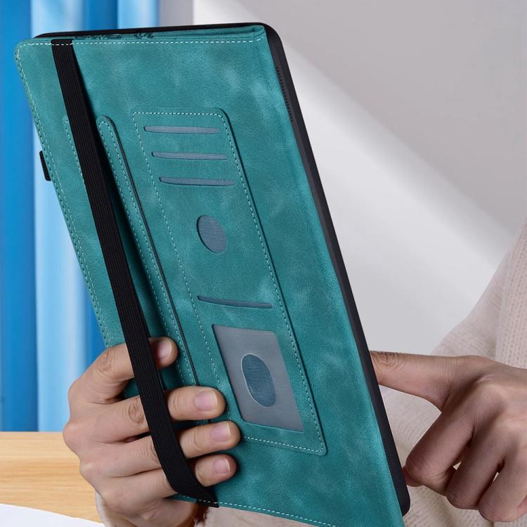 For Samsung Galaxy Tab S2 9.7 Love Hearts Embossed Leather Tablet Case(Green) by bashfashion