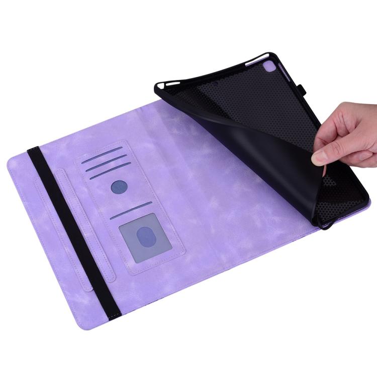 For Samsung Galaxy Tab S10+ / S9+ / S8+ Love Hearts Embossed Leather Tablet Case(Purple) by bashfashion