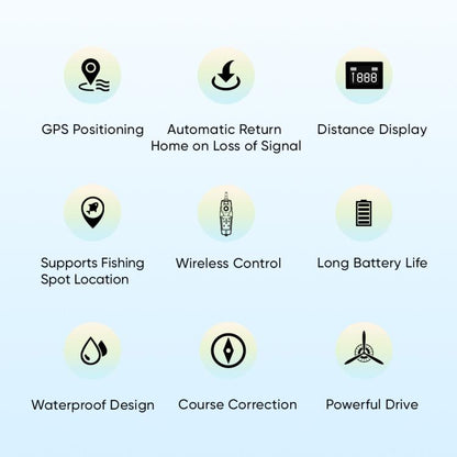 D26 Smart Control Fishing Bait Boat Support GPS Positioning Built-in Light Strip, Plug:US Plug by bashfashion