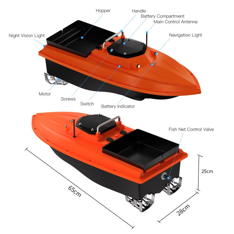 D80 High Power Smart Remote Control Fishing Bait Boat Support Trawling, Plug:UK Plug by bashfashion