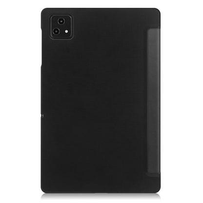 For T-Mobile REVVL Tab 5G Custer Texture 3-Fold Holder Leather Smart Tablet Case(Black) by bashfashion
