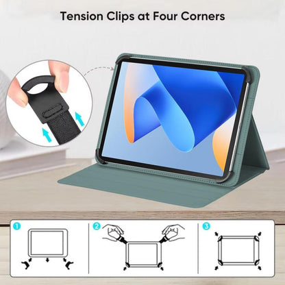 7-8 inch Voltage Hook 360 Rotation Leather Tablet Case(Deep Green) by bashfashion