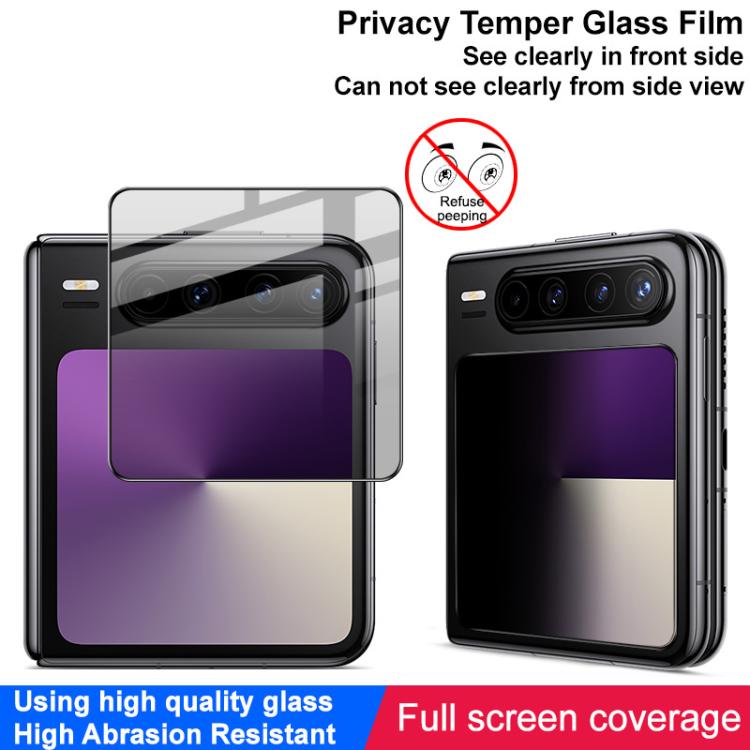 For Huawei Pura X IMAK Privacy Full Coverage Tempered Back Screen Glass Film by imak
