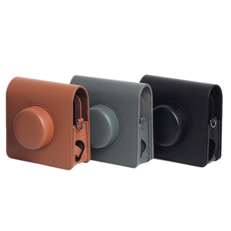 For FUJIFILM instax WIDE Evo Full Body Leather Camera Case Bag with Strap(Black) by bashfashion