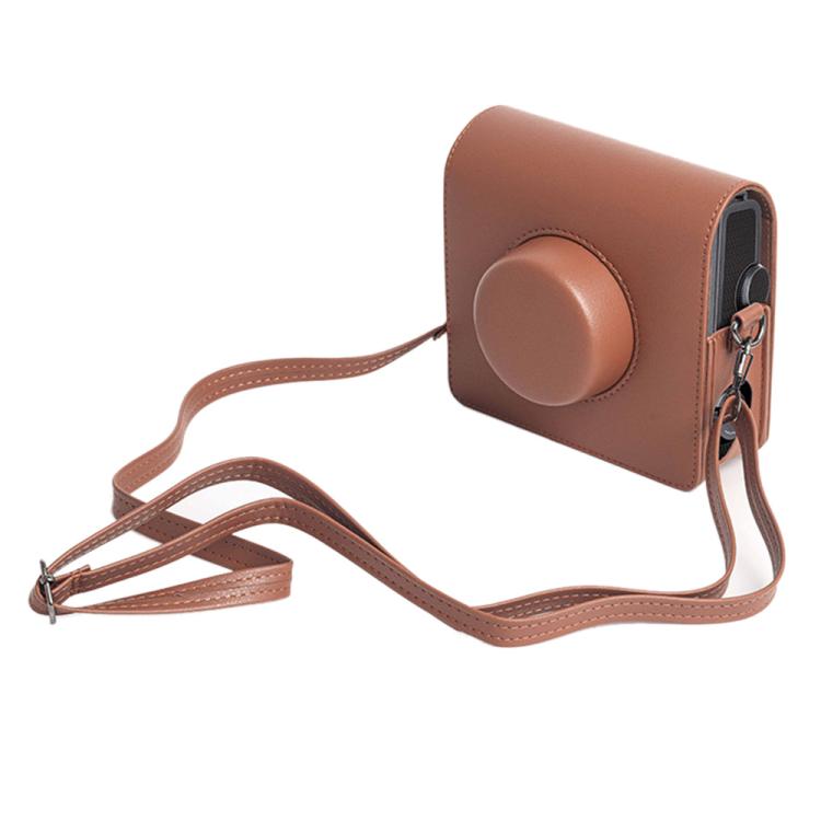 For FUJIFILM instax WIDE Evo Full Body Leather Camera Case Bag with Strap(Brown) by bashfashion