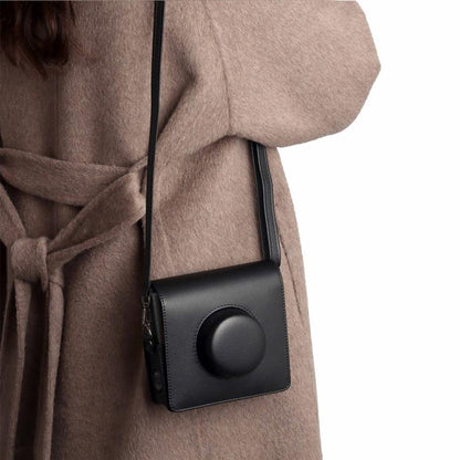 For FUJIFILM instax WIDE Evo Full Body Leather Camera Case Bag with Strap(Grey) by bashfashion